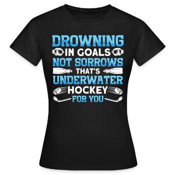 Se noyer dans des portes qui ne font pas la queue, c’est - T-shirt Femme - noir - Devant - AI Model Female 172 dark (172cm)
