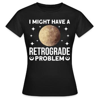 Planètes rétrogrades Mercure rétrograde - T-shirt Femme - noir - Devant - AI Model Female 172 dark (172cm)