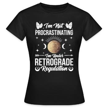 Planètes rétrogrades Mercure rétrograde - T-shirt Femme - noir - Devant - AI Model Female 172 dark (172cm)