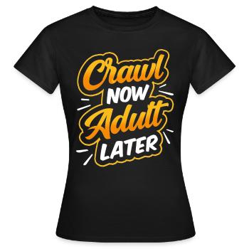 Crawled Pub Crawl Boire de l’alcool - T-shirt Femme - noir - Devant - AI Model Female 172 dark (172cm)