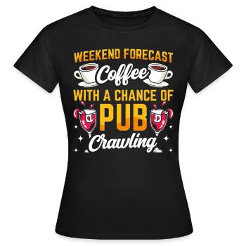 Crawled Pub Crawl Boire de l’alcool - T-shirt Femme - noir - Devant - AI Model Female 172 dark (172cm)