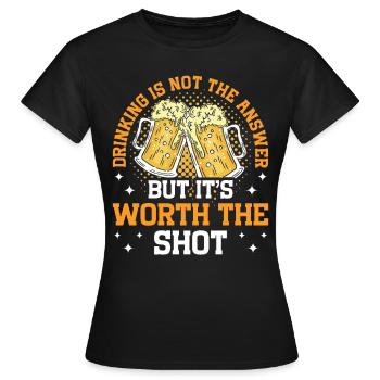 Crawled Pub Crawl Boire de l’alcool - T-shirt Femme - noir - Devant - AI Model Female 172 dark (172cm)