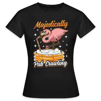 Crawled Pub Crawl Boire de l’alcool - T-shirt Femme - noir - Devant - AI Model Female 172 dark (172cm)