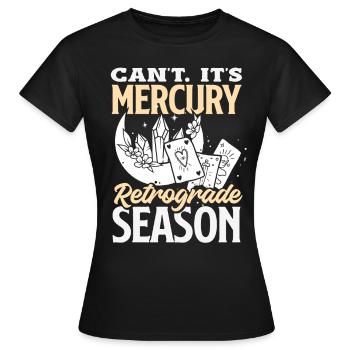 Planètes rétrogrades Mercure rétrograde - T-shirt Femme - noir - Devant - AI Model Female 172 dark (172cm)