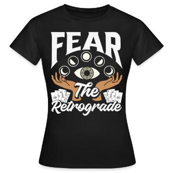 Rückläufige Planeten Merkur Rückläufig - Frauen T-Shirt - Schwarz - Vorne - AI Model Female 172 dark (172cm)