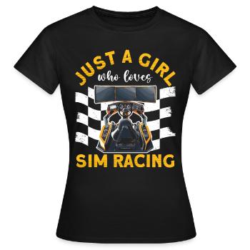 Simulator Cockpit Esports Sim Racing - Women's T-Shirt - black - Front - AI Model Female 172 dark (172cm)