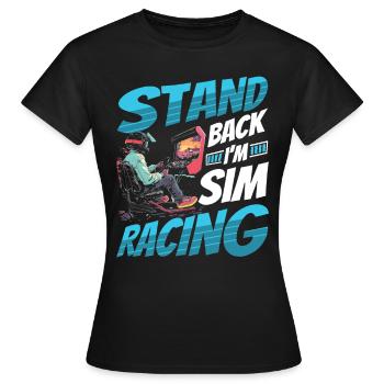 Simulator Cockpit Esports Sim Racing - Women's T-Shirt - black - Front - AI Model Female 172 dark (172cm)