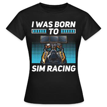 Simulator Cockpit Esports Sim Racing - Women's T-Shirt - black - Front - AI Model Female 172 dark (172cm)