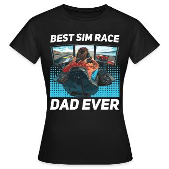 Simulator Cockpit Esports Sim Racing - Women's T-Shirt - black - Front - AI Model Female 172 dark (172cm)