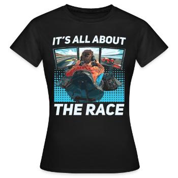 Simulator Cockpit Esports Sim Racing - Women's T-Shirt - black - Front - AI Model Female 172 dark (172cm)