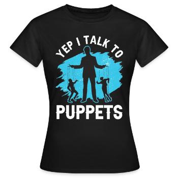 Puppeteer, puppeteer - Women's T-Shirt - black - Front - AI Model Female 172 dark (172cm)