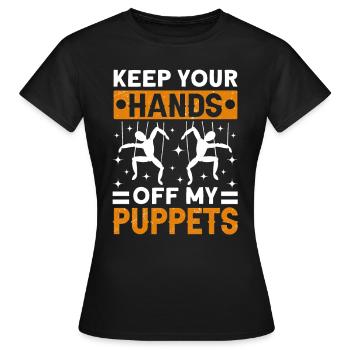 Puppeteer, puppeteer - Women's T-Shirt - black - Front - AI Model Female 172 dark (172cm)
