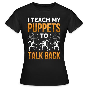 Puppeteer, puppeteer - Women's T-Shirt - black - Front - AI Model Female 172 dark (172cm)