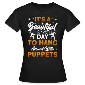 Puppeteer, puppeteer - Women's T-Shirt - black - Front - AI Model Female 172 dark (172cm)