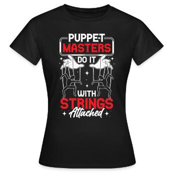Puppeteer, puppeteer - Women's T-Shirt - black - Front - AI Model Female 172 dark (172cm)