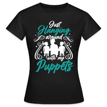 Puppeteer, puppeteer - Women's T-Shirt - black - Front - AI Model Female 172 dark (172cm)