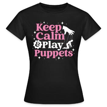 Puppeteer, puppeteer - Women's T-Shirt - black - Front - AI Model Female 172 dark (172cm)