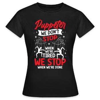 Puppeteer, puppeteer - Women's T-Shirt - black - Front - AI Model Female 172 dark (172cm)