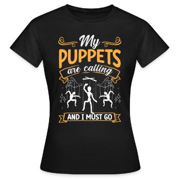 Puppeteer, puppeteer - Women's T-Shirt - black - Front - AI Model Female 172 dark (172cm)