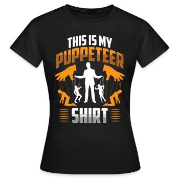 Puppeteer, puppeteer - Women's T-Shirt - black - Front - AI Model Female 172 dark (172cm)
