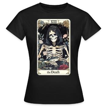Carte de Tarot sorcellerie occulte Anime Goth - T-shirt Femme - noir - Devant - AI Model Female 172 dark (172cm)