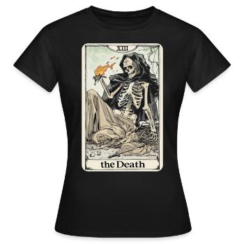 Carte de Tarot sorcellerie occulte Anime Goth - T-shirt Femme - noir - Devant - AI Model Female 172 dark (172cm)
