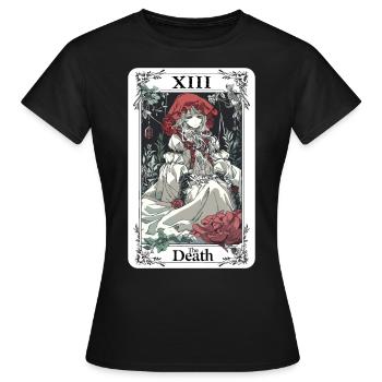 Carte de Tarot sorcellerie occulte Anime Goth - T-shirt Femme - noir - Devant - AI Model Female 172 dark (172cm)