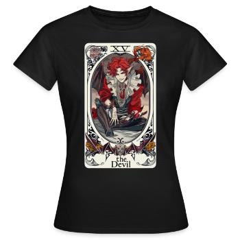Carte de Tarot sorcellerie occulte Anime Goth - T-shirt Femme - noir - Devant - AI Model Female 172 dark (172cm)