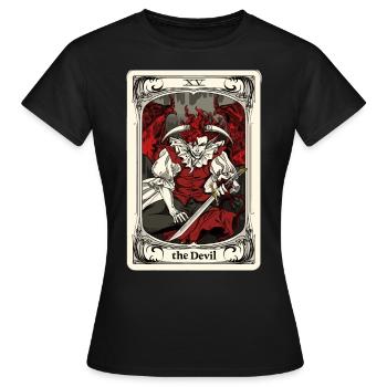 Carte de Tarot sorcellerie occulte Anime Goth - T-shirt Femme - noir - Devant - AI Model Female 172 dark (172cm)
