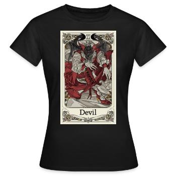Carte de Tarot sorcellerie occulte Anime Goth - T-shirt Femme - noir - Devant - AI Model Female 172 dark (172cm)