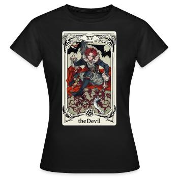 Carte de Tarot sorcellerie occulte Anime Goth - T-shirt Femme - noir - Devant - AI Model Female 172 dark (172cm)
