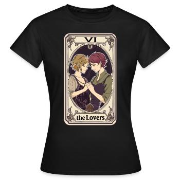 Carte de Tarot sorcellerie occulte Anime Goth - T-shirt Femme - noir - Devant - AI Model Female 172 dark (172cm)