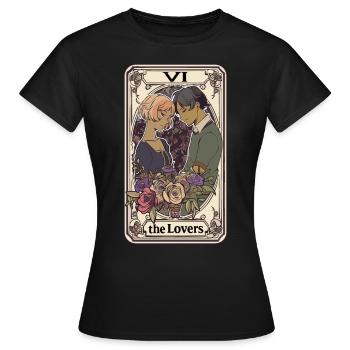 Carte de Tarot sorcellerie occulte Anime Goth - T-shirt Femme - noir - Devant - AI Model Female 172 dark (172cm)
