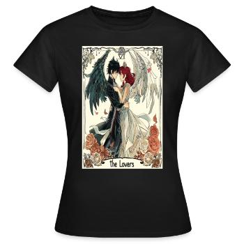 Carte de Tarot sorcellerie occulte Anime Goth - T-shirt Femme - noir - Devant - AI Model Female 172 dark (172cm)