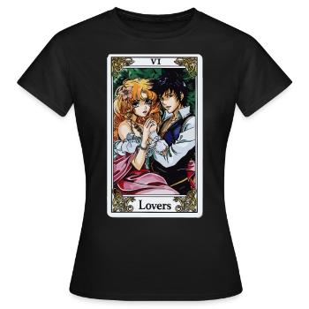 Carte de Tarot sorcellerie occulte Anime Goth - T-shirt Femme - noir - Devant - AI Model Female 172 dark (172cm)