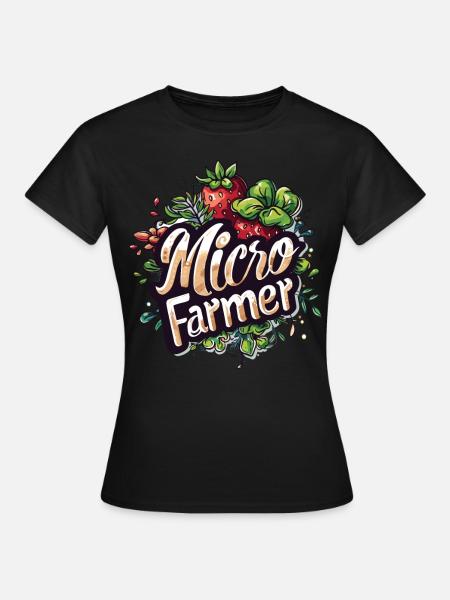 Microgreen Agriculture Gartenarbeit - Frauen T-Shirt - Schwarz