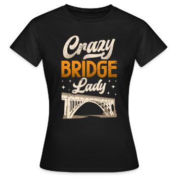Bridge Construction and Bridge Engineer - Women's T-Shirt - black - Front - AI Model Female 172 dark (172cm)