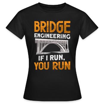 Construction de ponts et ingénieur de ponts - T-shirt Femme - noir - Devant - AI Model Female 172 dark (172cm)