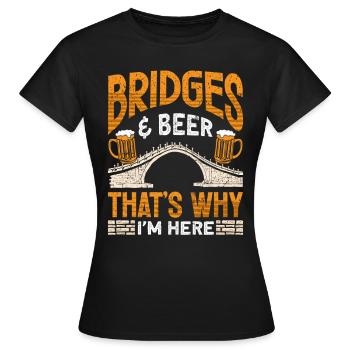 Construction de ponts et ingénieur de ponts - T-shirt Femme - noir - Devant - AI Model Female 172 dark (172cm)