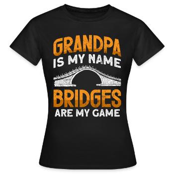 Bridge Construction and Bridge Engineer - Women's T-Shirt - black - Front - AI Model Female 172 dark (172cm)