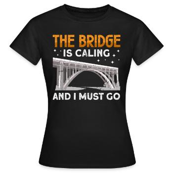 Bridge Construction and Bridge Engineer - Women's T-Shirt - black - Front - AI Model Female 172 dark (172cm)
