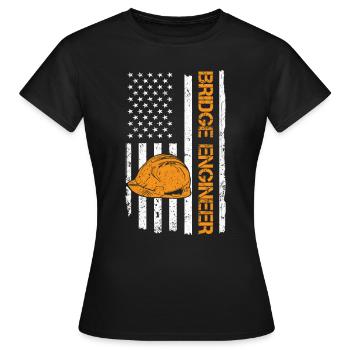 Construction de ponts et ingénieur de ponts - T-shirt Femme - noir - Devant - AI Model Female 172 dark (172cm)