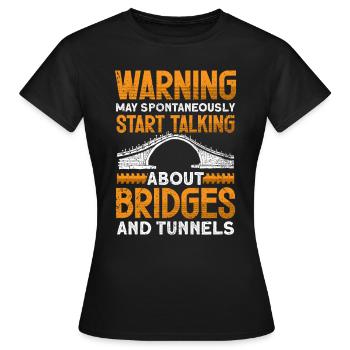 Construction de ponts et ingénieur de ponts - T-shirt Femme - noir - Devant - AI Model Female 172 dark (172cm)
