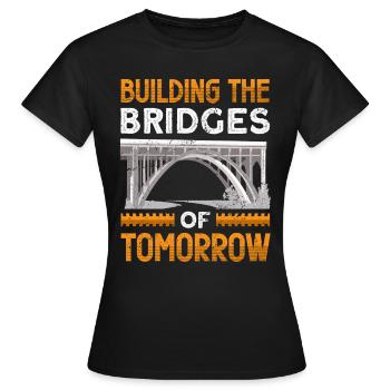 Bridge Construction and Bridge Engineer - Women's T-Shirt - black - Front - AI Model Female 172 dark (172cm)