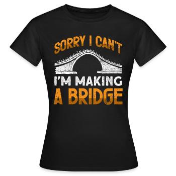 Construction de ponts et ingénieur de ponts - T-shirt Femme - noir - Devant - AI Model Female 172 dark (172cm)