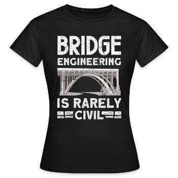 Bridge Construction and Bridge Engineer - Women's T-Shirt - black - Front - AI Model Female 172 dark (172cm)