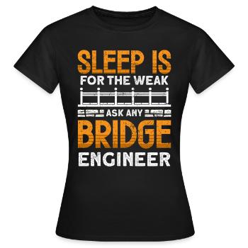 Construction de ponts et ingénieur de ponts - T-shirt Femme - noir - Devant - AI Model Female 172 dark (172cm)