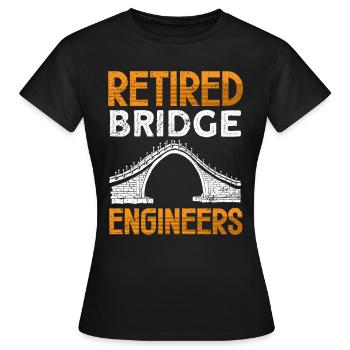 Bridge Construction and Bridge Engineer - Women's T-Shirt - black - Front - AI Model Female 172 dark (172cm)