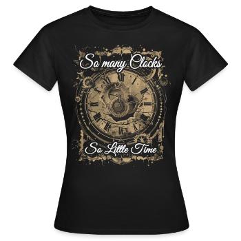 Horlogerie Signification Horloger - T-shirt Femme - noir - Devant - AI Model Female 172 dark (172cm)