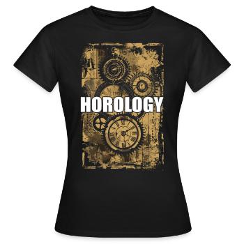 Horlogerie Signification Horloger - T-shirt Femme - noir - Devant - AI Model Female 172 dark (172cm)